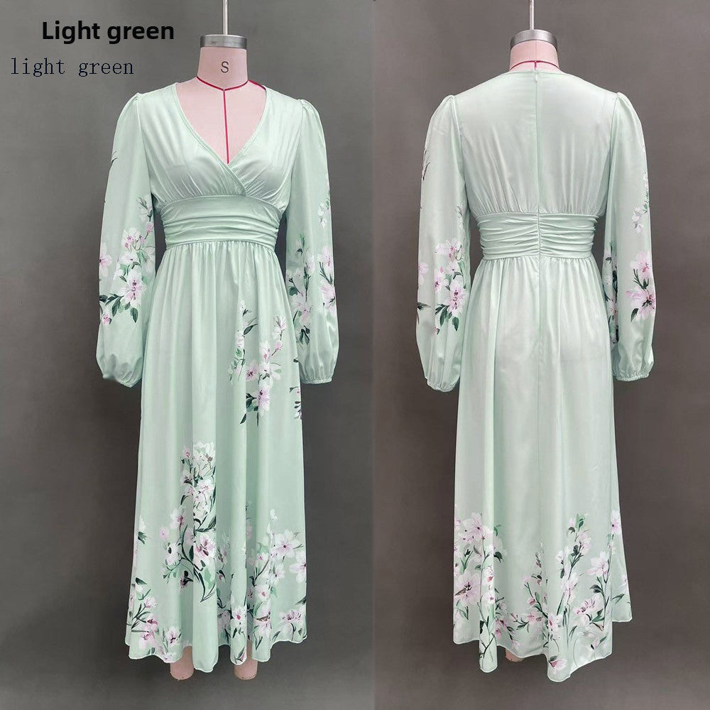 Floral Women's Midi Dress | Chic Elegant Feminine Fashion Style - Rimeen.com